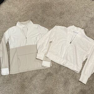 Yogalicious Scuba Supercharge Half Zip in White and Cream